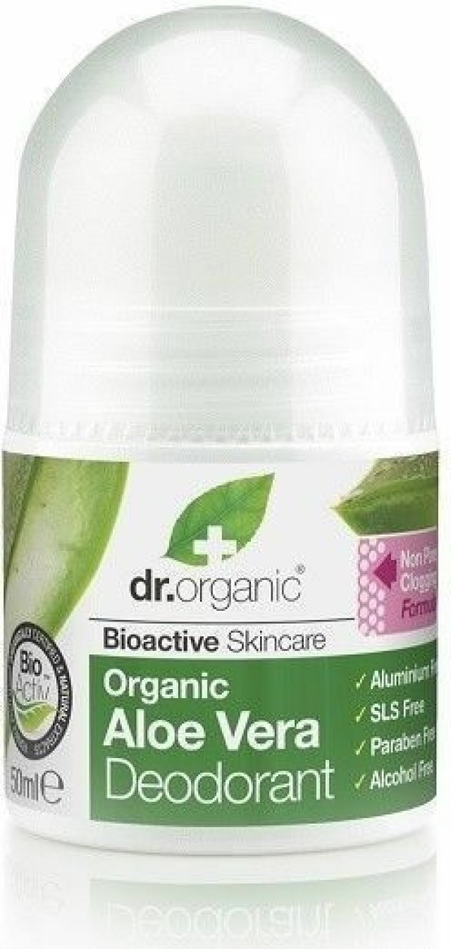 Dr.Organic Aloe Vera Roll-On Αντιβακτηριδιακό Αποσμητικό 50ml