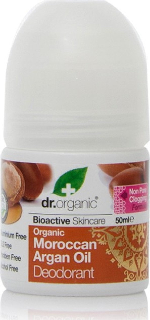 Dr.Organic Moroccan Argan Oil Roll-On Αποσμητικό με Έλαιο Αργκάν 50ml