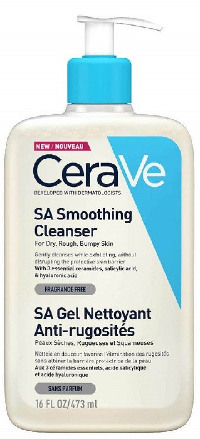 CeraVe SA Smoothing Cleanser Gel Καθαρισμού για Ξηρό Δέρμα 473ml