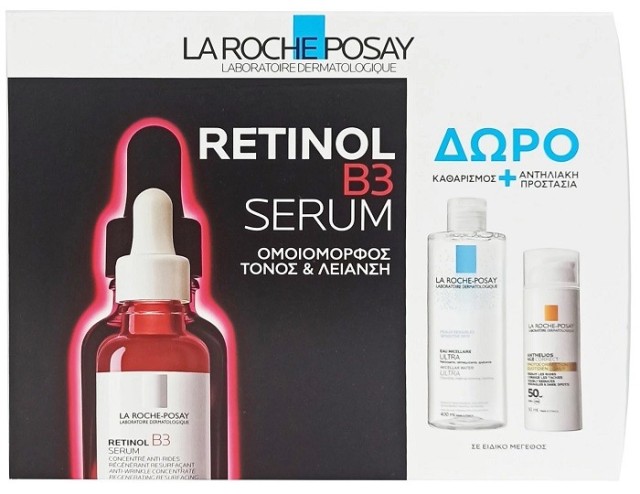 La Roche Posay Promo Retinol B3 Serum Ορός Προσώπου 30ml & Δώρο Eau Micellaire Ultra 50ml & Anthelios Age Correct spf50 3ml