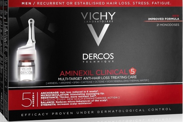 Vichy Promo Dercos Animexil Clinical 5 Men Αγωγή Κατά της Τριχόπτωσης 21x6ml monodoses