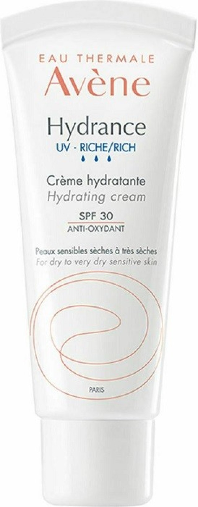 Avene Hydrance UV Riche spf30 Ενυδατική Κρέμα για Ξηρό & Πολύ Ξηρό Ευαίσθητο Δέρμα 40ml