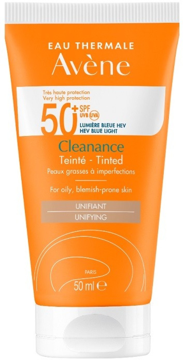 Avene Cleanance Solaire Teinte spf50+ Αντηλιακή Κρέμα Προσώπου με Χρώμα για Λιπαρό Δέρμα 50ml
