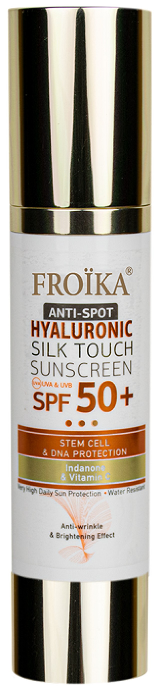 Froika Hyaluronic Silk Touch Sunscreen Anti-Spot SPF50+ Λευκαντικό Αντιηλιακό Πολύ Υψηλής Προστασίας 50ml