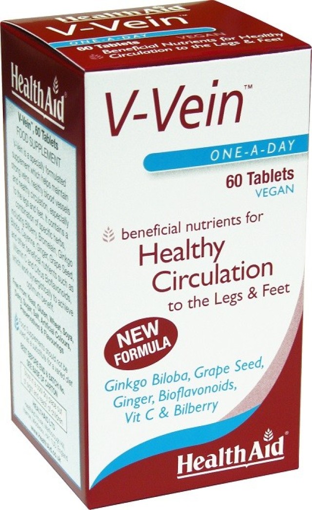Health Aid V Vein Σύνθεση 8 Φυτικών Συστατικών για Ξεκούραστα Πόδια 60Tabs