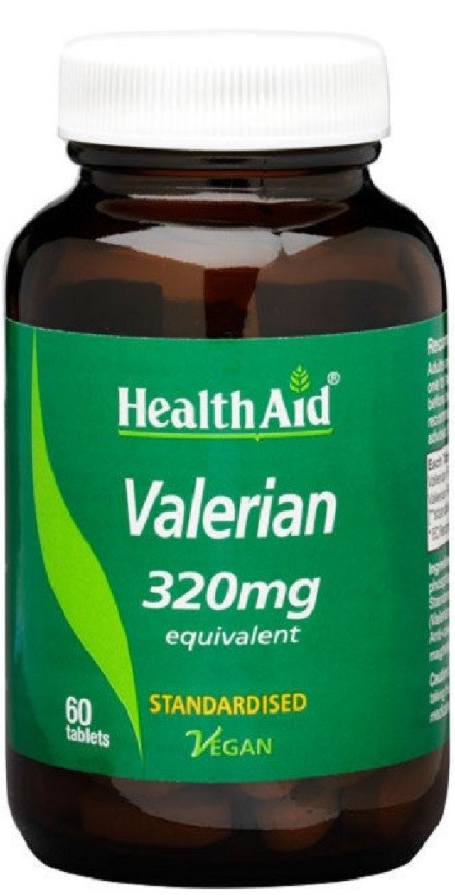 Health Aid Valerian 320mg Βαλεριάνα για Περιπτώσεις Άγχους & Αϋπνίας 60Tabs