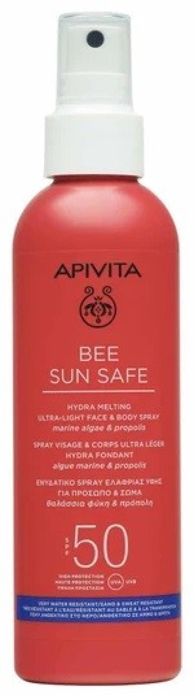 Apivita Bee Sun Safe Ultra Light Face & Body Spray Ενυδατικό Spray Ελαφριάς Υφής για Πρόσωπο & Σώμα spf50 200ml