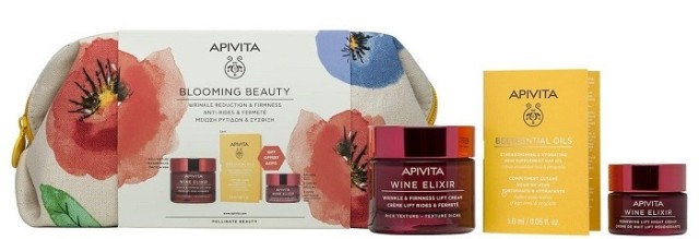 Apivita Blooming Beauty Promo Wine Elixir Lift Cream Rich Texture 50ml & Δώρο Night Cream 15ml & Beesential Oil 1.6ml