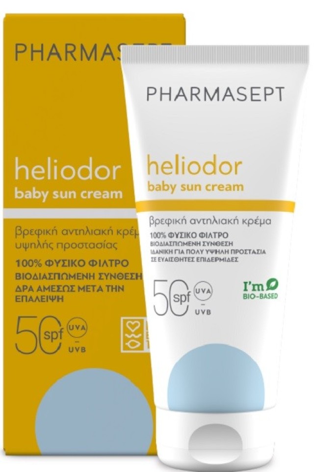 Pharmasept Heliodor Baby Sun Cream spf50 Βρεφική Αντηλιακή Κρέμα Υψηλής Προστασίας 100ml