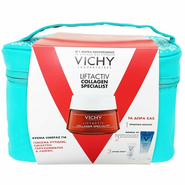 Vichy Promo Liftactiv Collagen Specialist 50ml & Mineral 89 & Capital Soleil Uv-Age spf50 & Νεσεσέρ
