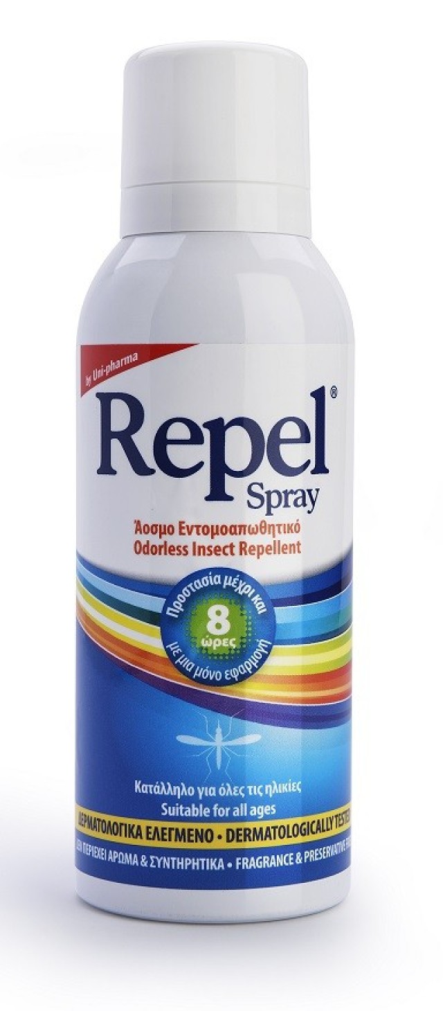 Uni-pharma Repel Spray Ενυδατικό &Προστατευτικό Spray για το Σώμα με Εντομοαπωθητική Δράση 100ml
