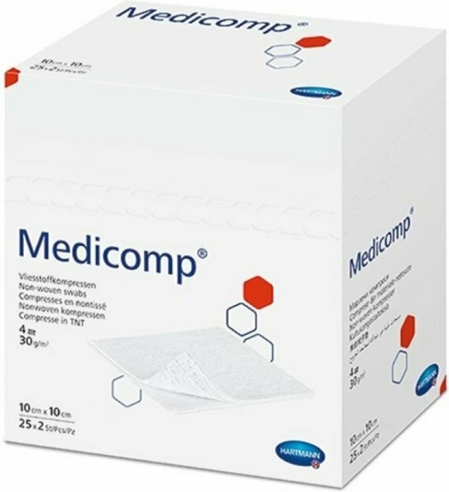 Hartmann Medicomp Γάζες  Μη Αποστειρωμένες 10cmx10cm 100τμχ