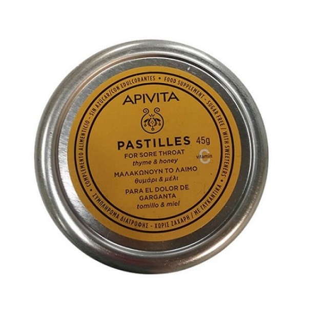 Apivita Παστίλιες για το Λαιμό με Μέλι & Θυμάρι 45g
