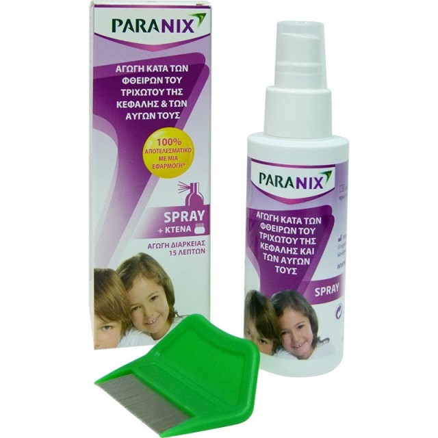 Paranix Spray Σπρέι Κατά των Ψειρών 100ml + Χτένα