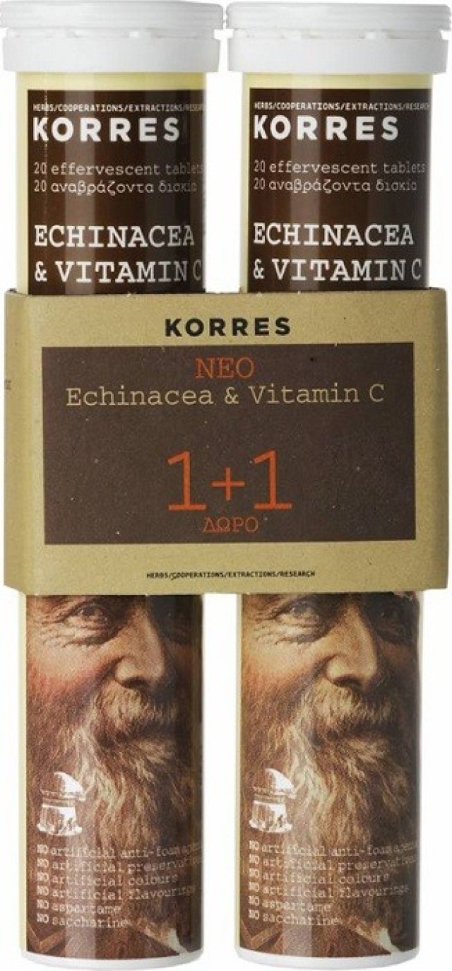Korres Συμπλήρωμα Διατροφής με Echinacea & Βιταμίνη C 2x18
