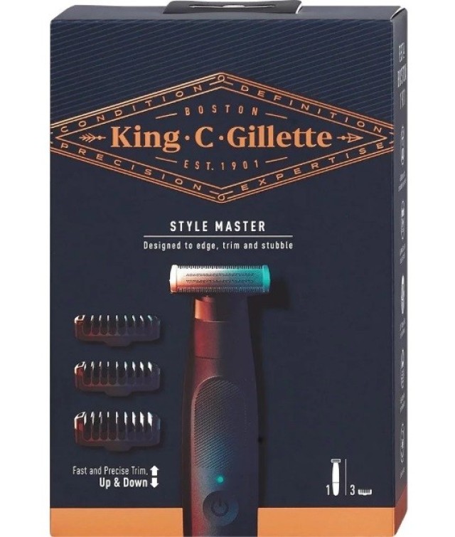 King C. Gillette Style Master Ξυριστική Μηχανή με 3 Εναλλακτικά Χτενάκια 1τεμ
