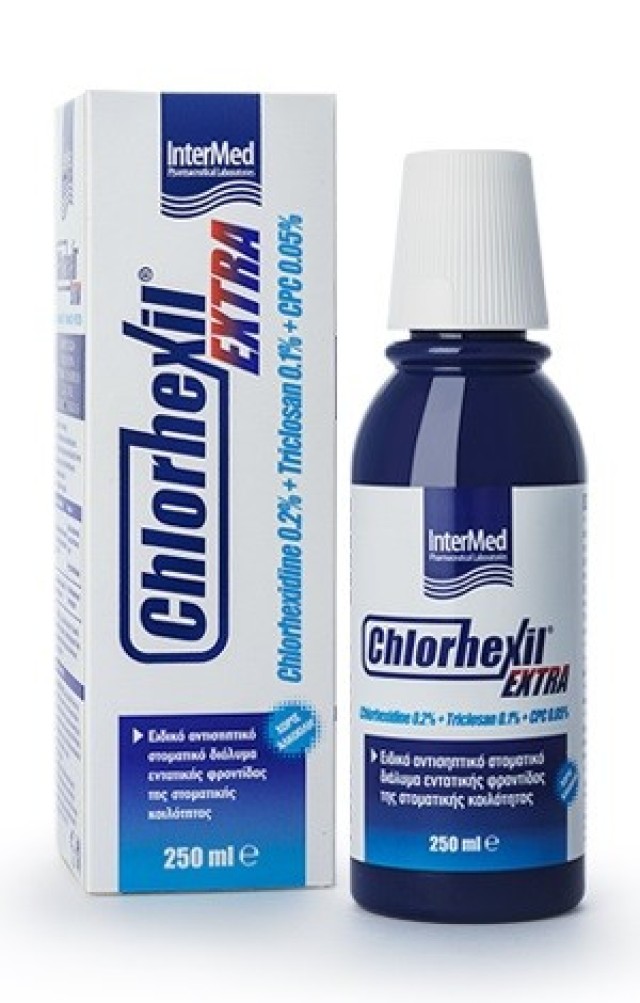 InterMed Chlorhexil Extra Mouthwash Στοματικό Διάλυμα Εντατικής Φροντίδας με Χλωρεξιδίνη 250 ml