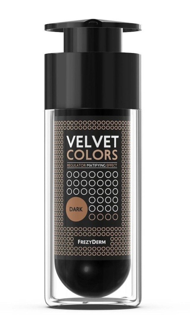 FrezyDerm Velvet Colors Dark Mat Make Up Σε Σκούρα Απόχρωση 30ml