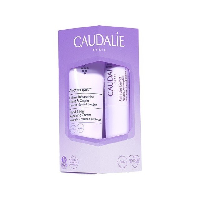 Caudalie Lip & Hand Duo Vinotherapist Κρέμα Χεριών Και Νυχιών 30 ml & Lip Conditioner Ενυδατικό Stick Χειλιών 4.5 g