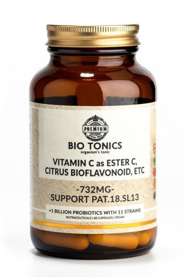 Bio Tonics Vitamin C as Ester C, Citrus Bioflavonoid Βιταμίνη C Σε Μη Όξινη Μορφή 732mg 60caps