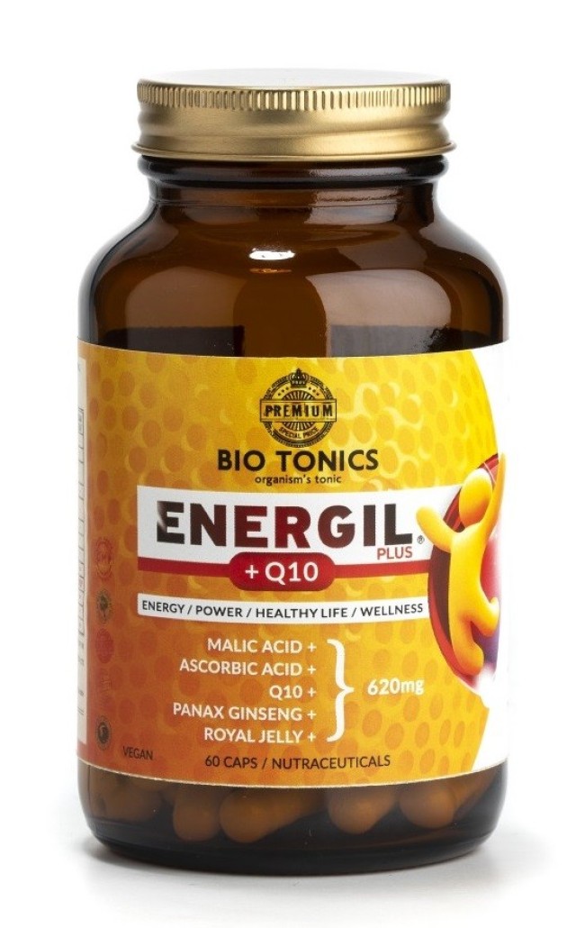 Bio Tonics Energil Plus Q10 Για Την Μείωση Της Κόπωσης Και Παροχή Ενέργειας 620mg 60 caps