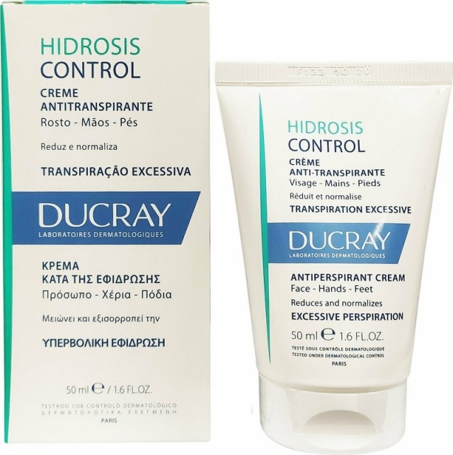 Ducray Hidrosis Control Κρέμα Κατά Της Εφίδρωσης Για Πρόσωπο-Χέρια-Πόδια 50ml