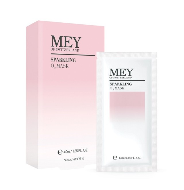 Mey Sparkling O2 Mask Μάσκα Προσώπου Ενυδάτωσης & Οξυγόνωσης 4 x 10ml