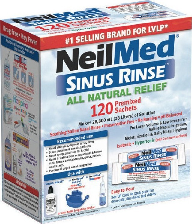 NeilMed Sinus Rinse Ανταλλακτικά Φακελάκια Ρινικού Αποφρακτήρα 120τμχ