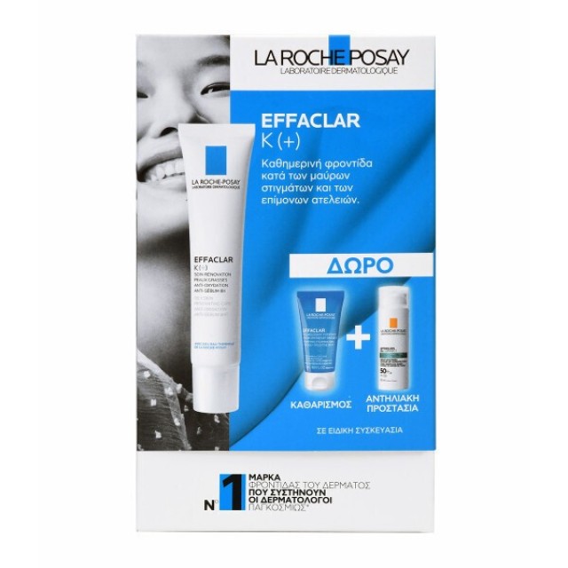 La Roche Posay Promo Effaclar K (+) Κρέμα Κατά των Μαύρων Στιγμάτων 40ml & Δώρο Effaclar Gel 50ml & Anthelios Oil Correct 3ml