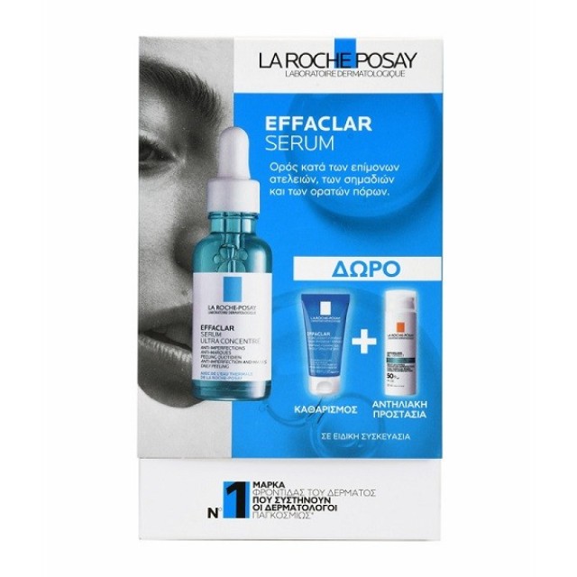 La Roche Posay Promo Effaclar Serum Ultra Concentrated Ορός Απολέπισης 30ml & Δώρο Effaclar Gel 50ml & Anthelios Oil Correct 3ml