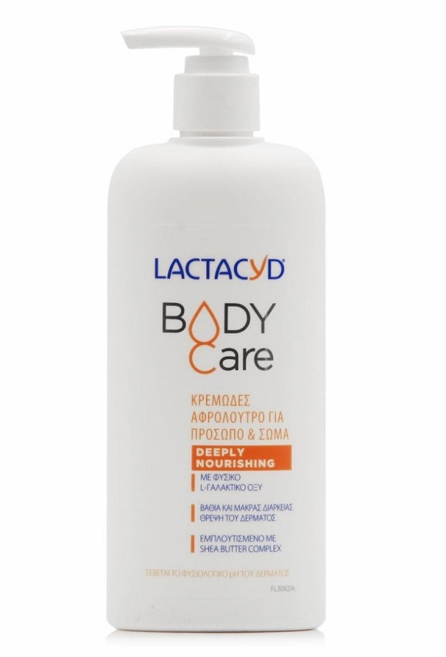 Lactacyd Body Care Deeply Nourishing Κρεμώδες Αφρόλουτρο Για Πρόσωπο & Σώμα 300ml