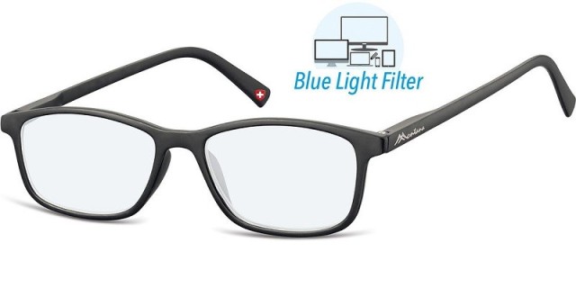 Montana Eyewear BLF51 Γυαλιά Πρεσβυωπίας +2.50 Βαθμών με Φίλτρο Προστασίας από Οθόνες, Μαυρου Χρώματος