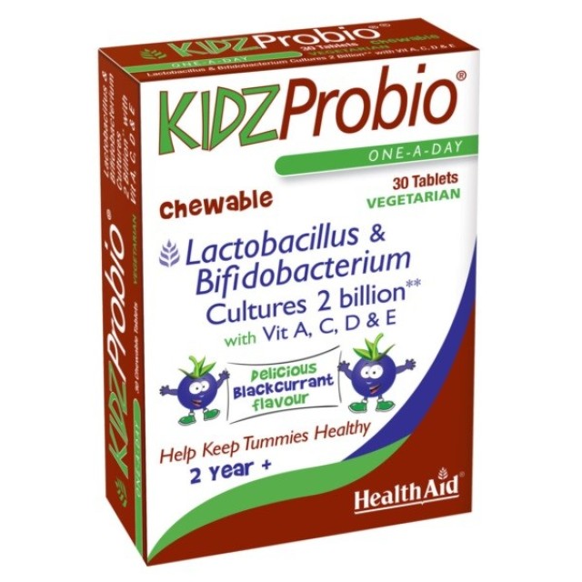 Health Aid Kidz Probio Ισορροπημένη Σύνθεση από 2δις Προβιοτικά 2+ έτων 30Tabs