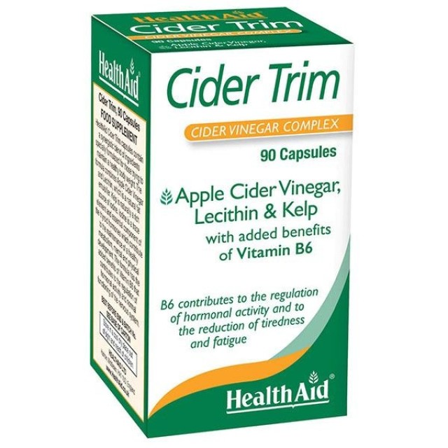 Health Aid Cider Trim Συμπλήρωμα Αδυνατίσματος με Μηλόξυδο 90Caps