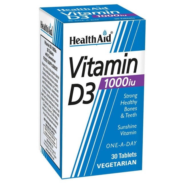 Health Aid Vitamin D3 1000iu Βιταμίνη D3 σε Μορφή Χοληκαλσιφερόλης 30Tabs