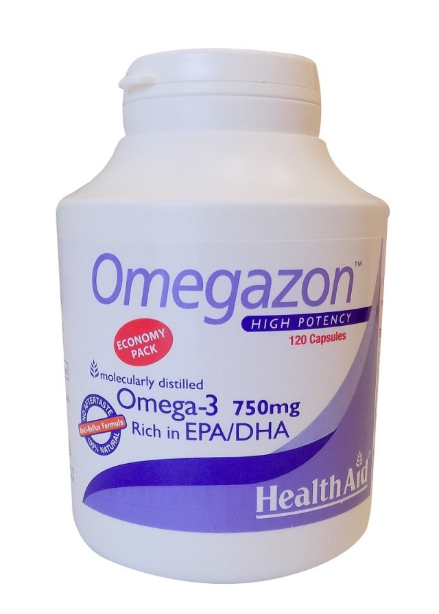 Health Aid Omegazon 750mg Ιχθυέλαιο με Ωμέγα 3 Λιπαρά Οξέα 120Caps
