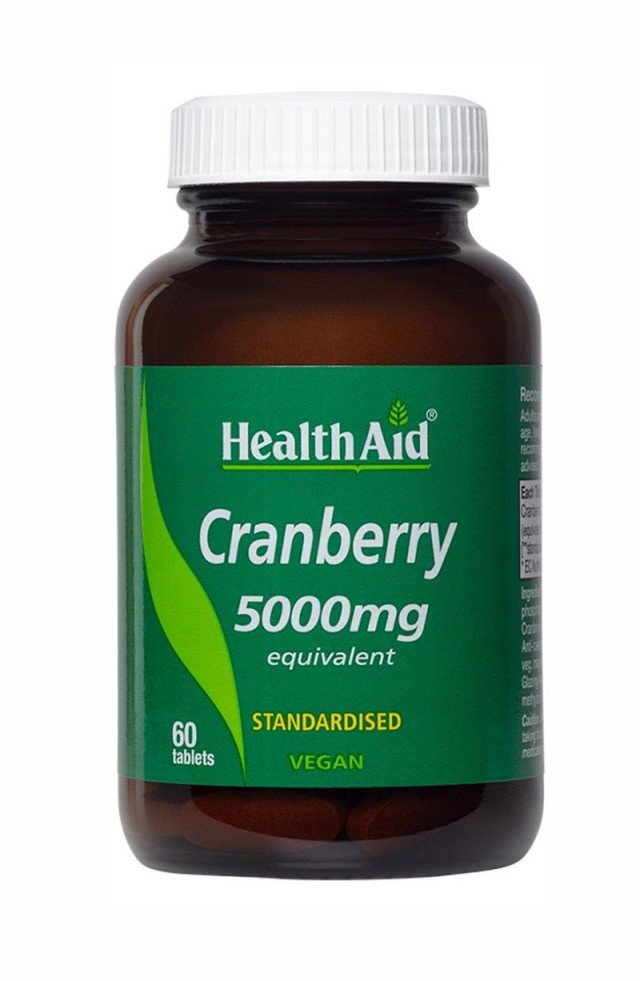 Health Aid Cranberry Extract 5000mg Τιτλοδοτημένο Εκχύλισμα Κράνμπερυ 60Tabs