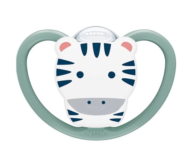 Nuk Space Πιπίλα Σιλικόνης Πράσινη Ζέβρα 6-18m