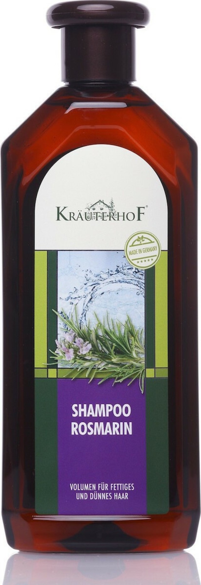 Krauterhof Shampoo Rosmarin- Σαμπουάν καθημερινής χρήσης για έξτρα όγκο με εκχύλισμα δενδρολίβανου, 500ml