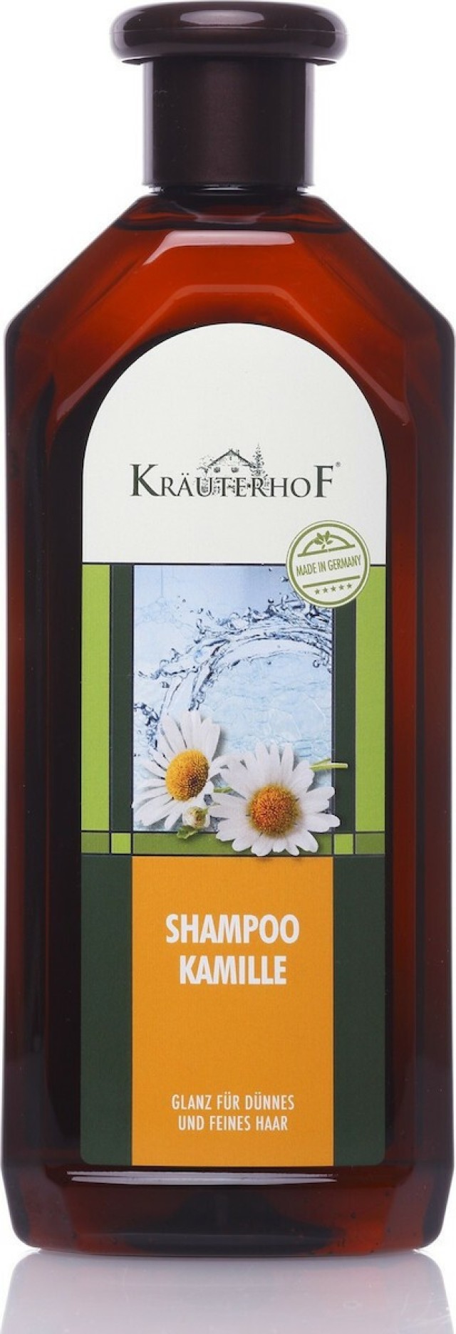 Krauterhof Shampoo Kamille - Απαλό Σαμπουάν για Λάμψη με εκχύλισμα χαμομηλιού, 500ml