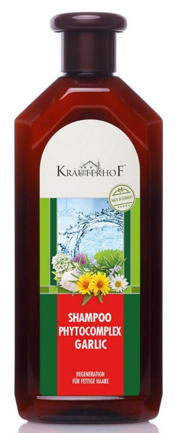 Krauterhof Shampoo Phytocomplex Garlic- Σαμπουάν για Ανάπτυξη της Τρίχας με Πανθενόλη και Ενεργά Συστατικά, 500ml