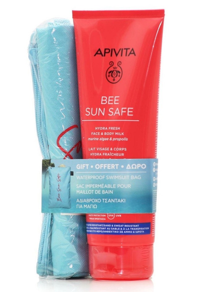 Apivita Promo Bee Sun Safe Αντηλιακό Ενυδατικό Γαλάκτωμα για Πρόσωπο και Σώμα spf50 200ml & Δώρο Αδιάβροχο Τσαντάκι Για Μαγιώ