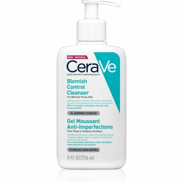 CeraVe Blemish Control Face Cleanser Τζελ Καθαρισμού Προσώπου Για Επιδερμίδες Με Ατέλειες 236ml