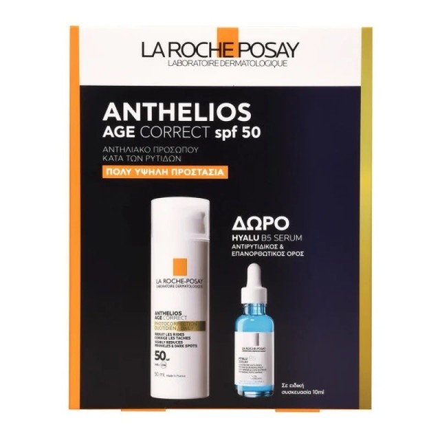 La Roche Posay Promo Anthelios Age Correct Αντηλιακό Προσώπου Κατά Των Ρυτίδων SPF50 50ml & Δώρο Hyalu B5 Serum 10ml