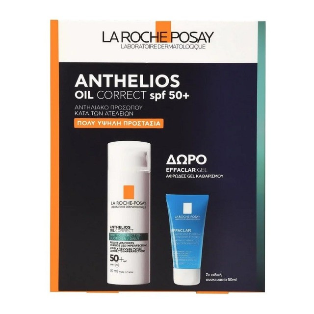 La Roche Posay Promo Anthelios Oil Correct Αντηλιακό Προσώπου Κατά Των Ατελειών SPF50+ 50ml & Δώρο Effaclar Gel 50ml