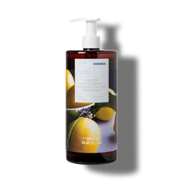 Korres Basil Lemon Body Cleanser Αφρόλουτρο Βασιλικός Λεμόνι 1lt