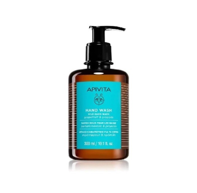 Apivita Hand Wash Απαλό Καθαριστικό για Χέρια με Γκρέϊπφρουτ & Πρόπολη 300ml