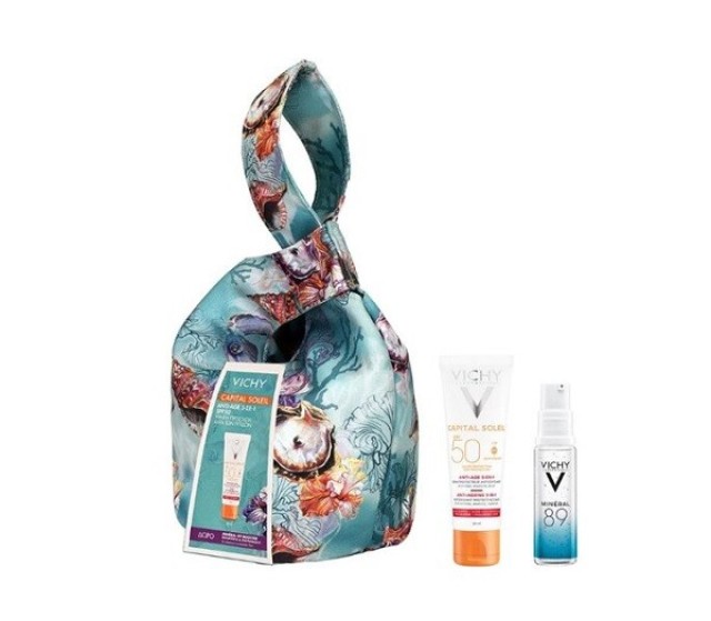 Vichy Promo Capital Soleil Anti Ageing SPF50 Αντηλιακό Προσώπου 50ml & Δώρο Mineral 89 Booster 10ml