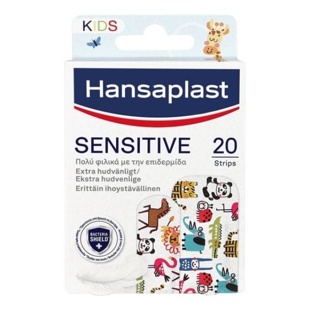Hansaplast Sensitive Kids Animals Παιδικά Υποαλλεργικά Αυτοκόλλητα Επιθέματα με Σχέδιο Ζωάκια 20strips