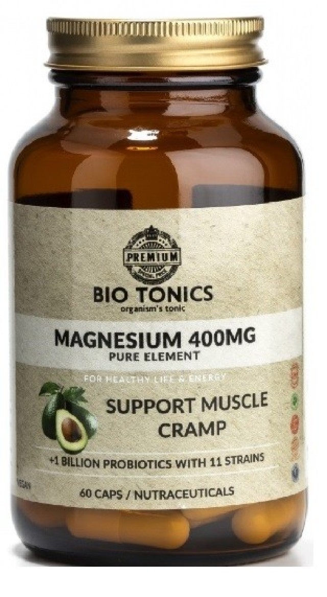 Bio tonics Magnesium 400mg Συμπλήρωμα Μαγνησίου 60caps